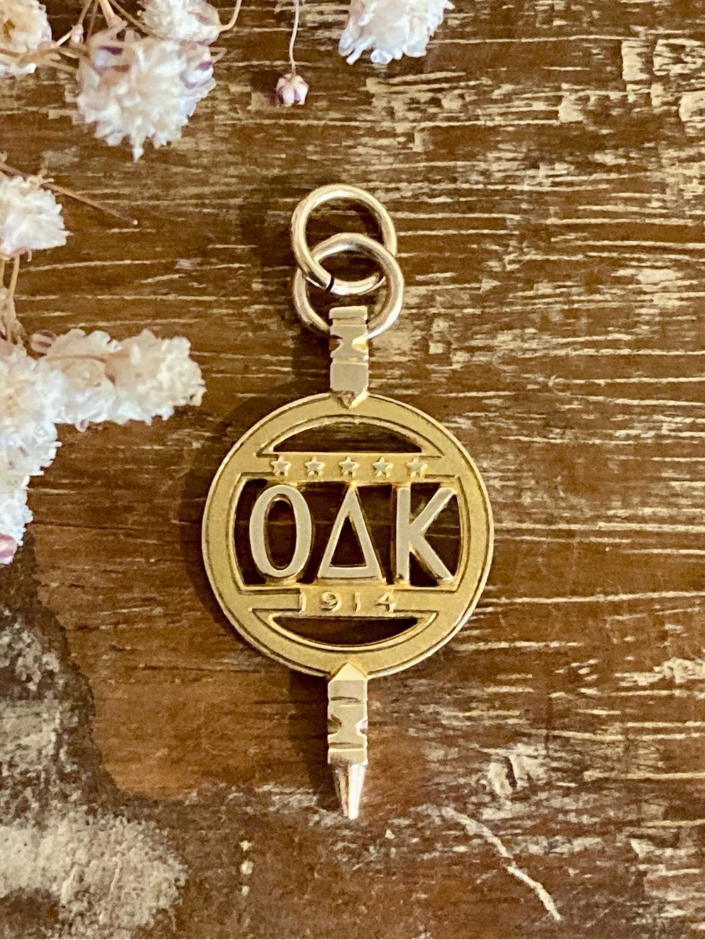 Omicron Delta Kappa 10k Gold Key Fob Pendant 1965 University of Kansas